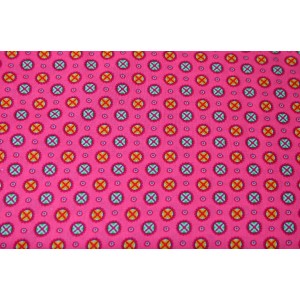 10cm Baumwolldruck "Jette" pink   (Grundpreis € 10,00/m)